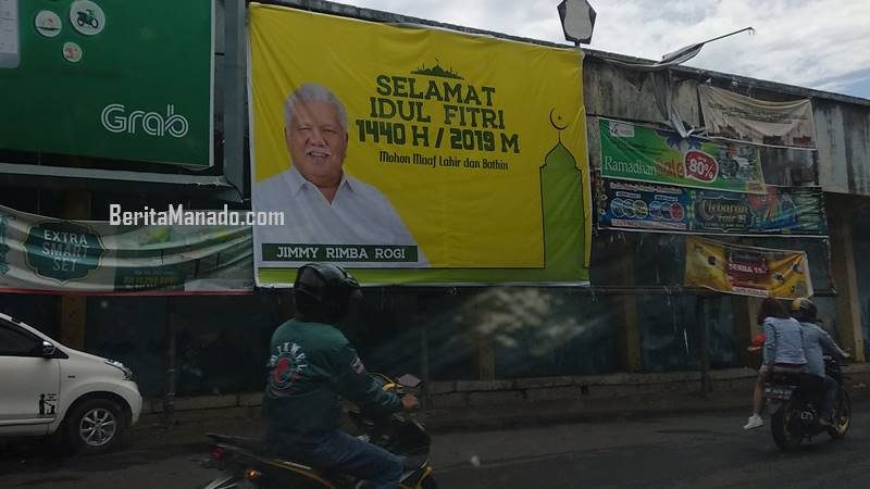 Baliho Imba di kawasan Stadion Klabat