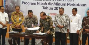 Wali Kota Bitung Terima Program Hibah Air Minum Perkotaan APBN TA 2019
