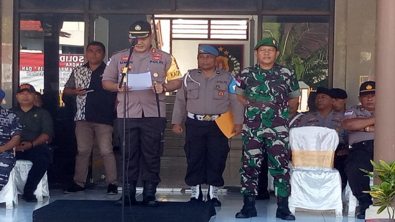 Kapolres Sangihe Pimpin Apel Konsolidasi Berakhir Ops Ketupat 2019
