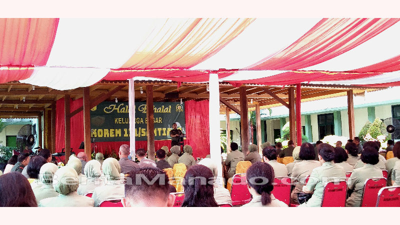 Korem 131/Santiago Gelar Halal Bihalal Pererat Kebersamaan