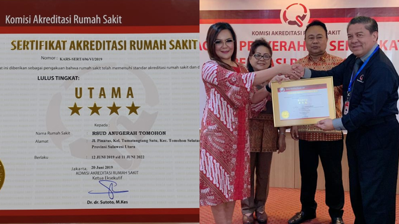 Dari Utama Jadi Madya, Rating Akreditasi RSUD Anugerah Tomohon Direvisi