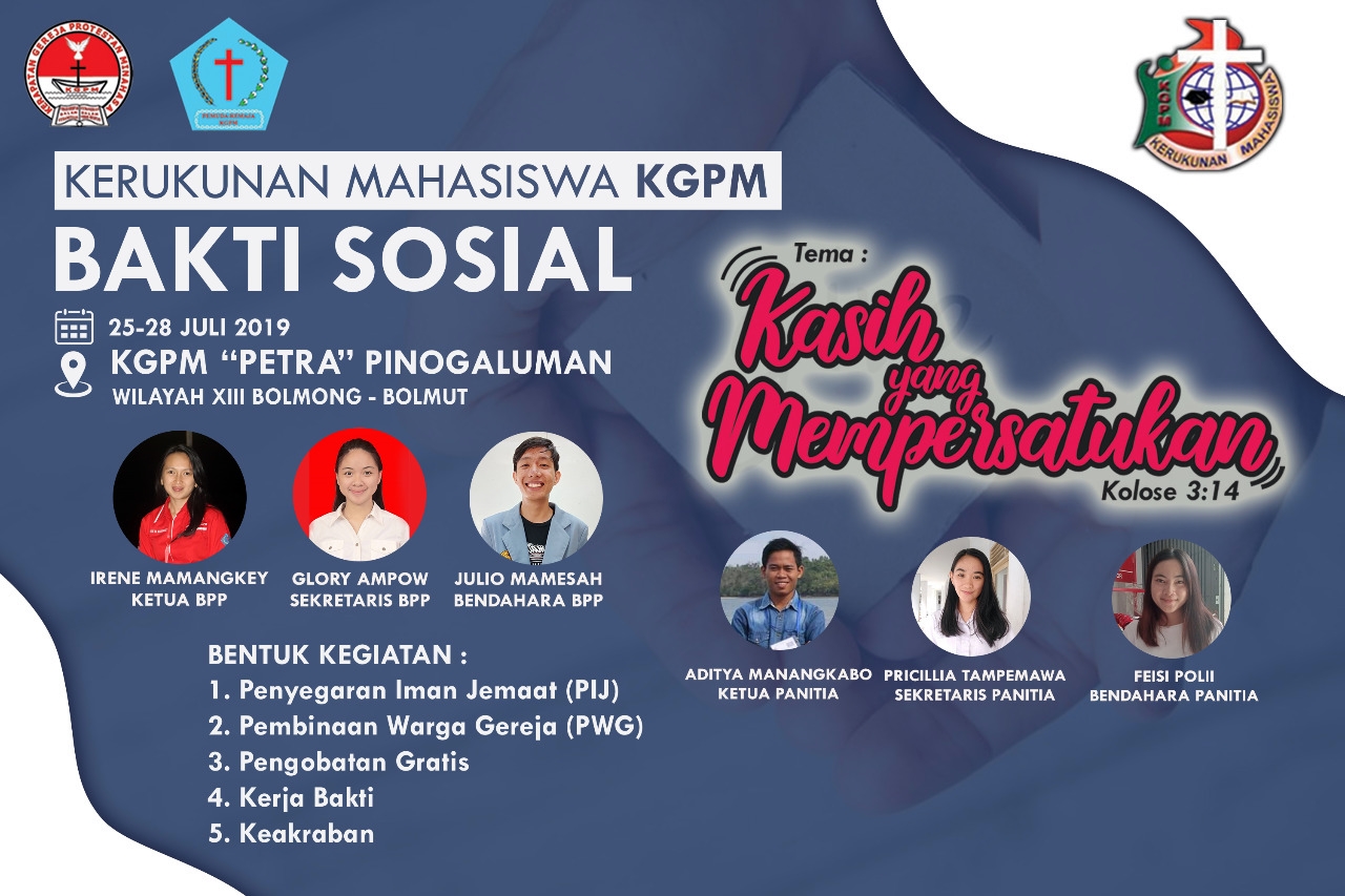 KEMAH KGPM Akan Gelar Bakti Sosial di Pinogaluman Bolmut