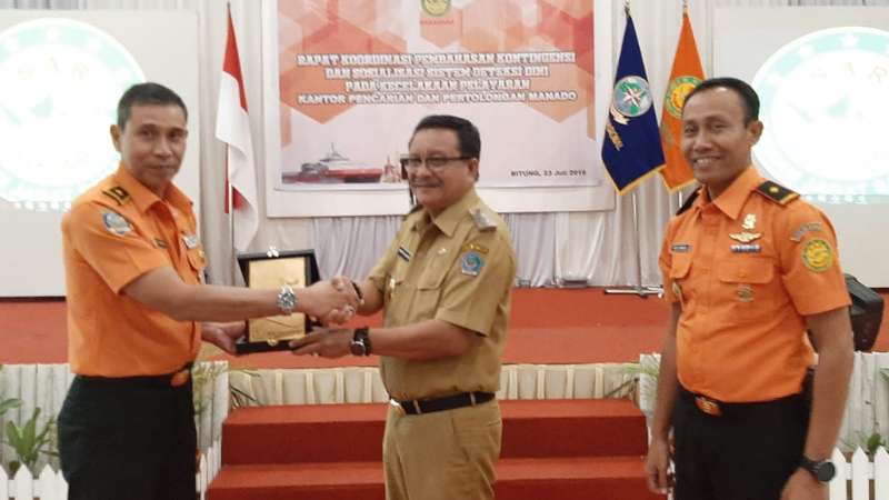 Basarnas Manado Gelar Rakor Kontingensi dan Sosialisasi Sistem Deteksi Kecelakaan Pelayaran