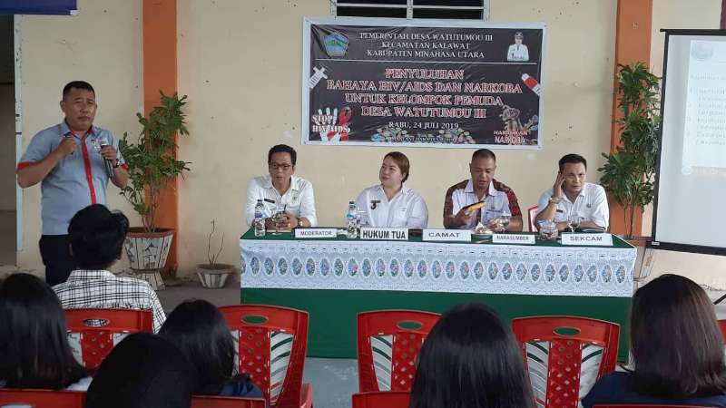 Watutumou III Gelar Penyuluhan Bahaya HIV-AIDS dan Narkoba
