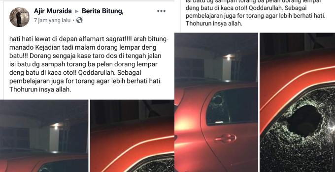 Aksi Lempar Kendaraan di Sagerat Viral di Medsos