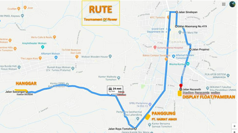 Besok Simulasi ToF, Jalur Jalan Utama di Tomohon Ditutup Sementara
