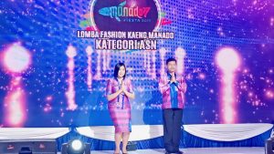 Octavianus dan Olivia Tampil Elegan di Show Fashion ASN MF19