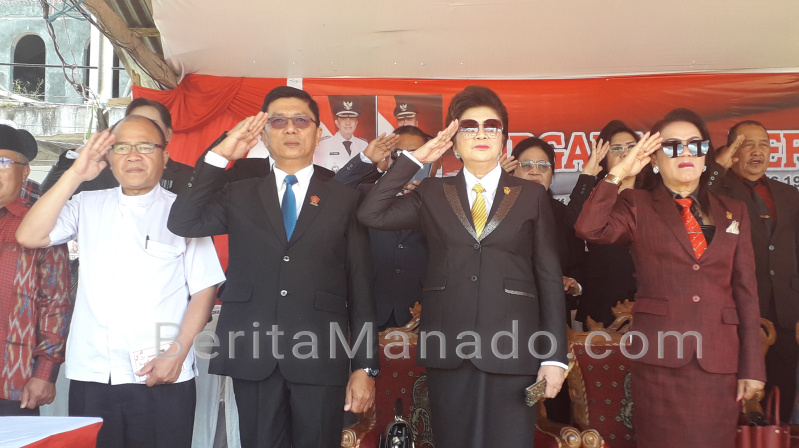 Paskibraka Langowan Raya Sukses Kibarkan Merah Putih