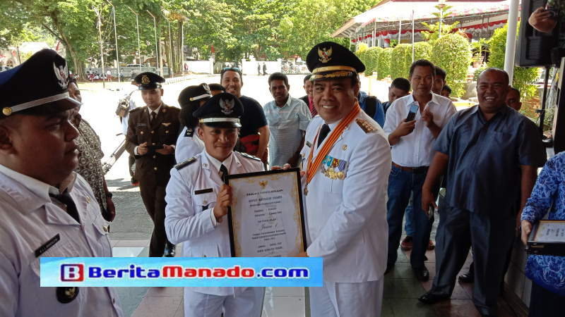 Kampung Utaurano Terima 2 Penghargaan Dari Pemkab Sangihe