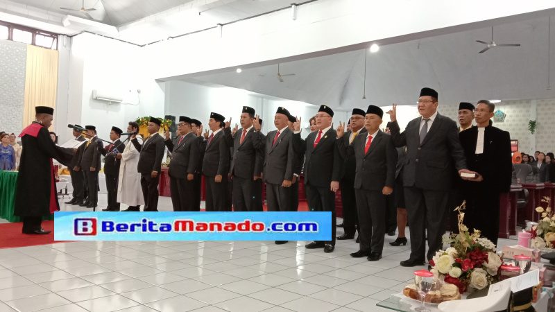 25 Anggota DPRD Sangihe Periode 2019-2024 Duduki Gedung Parlemen
