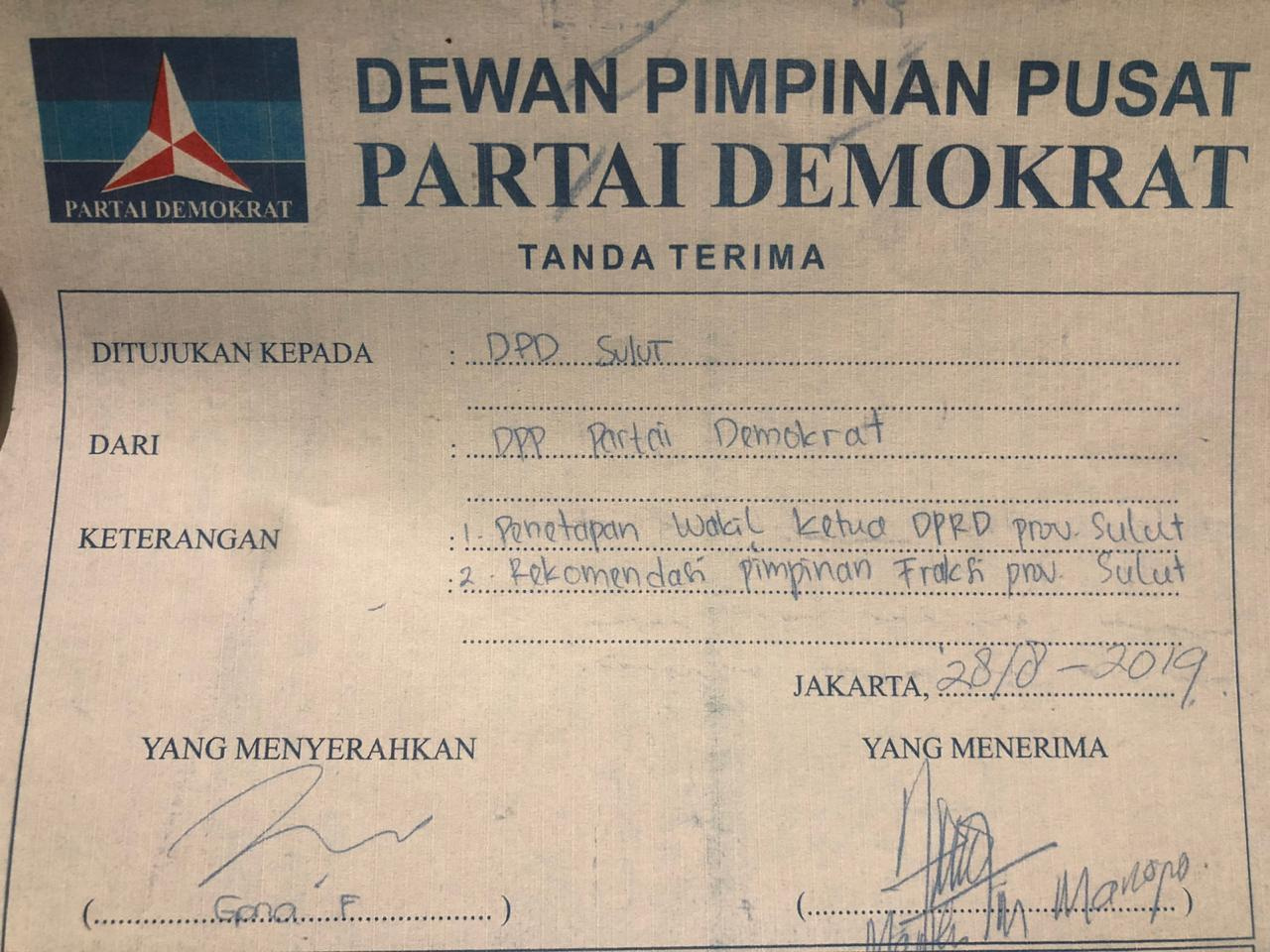 Ditandatangani Ketum SBY, DPP Partai Demokrat Percayakan Billy Lombok
