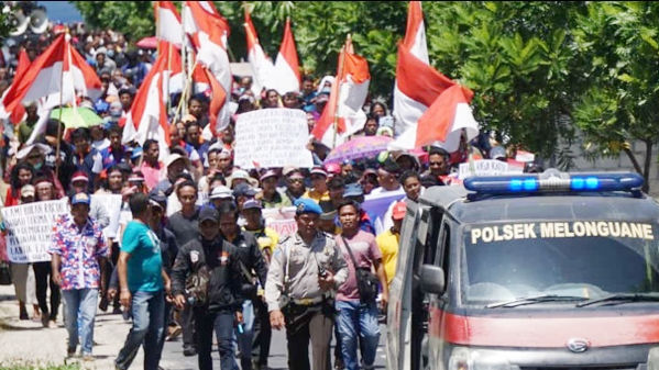 Dikawal Pihak Kepolisian, Unjuk Rasa Damai Pendukung E2L Lancar