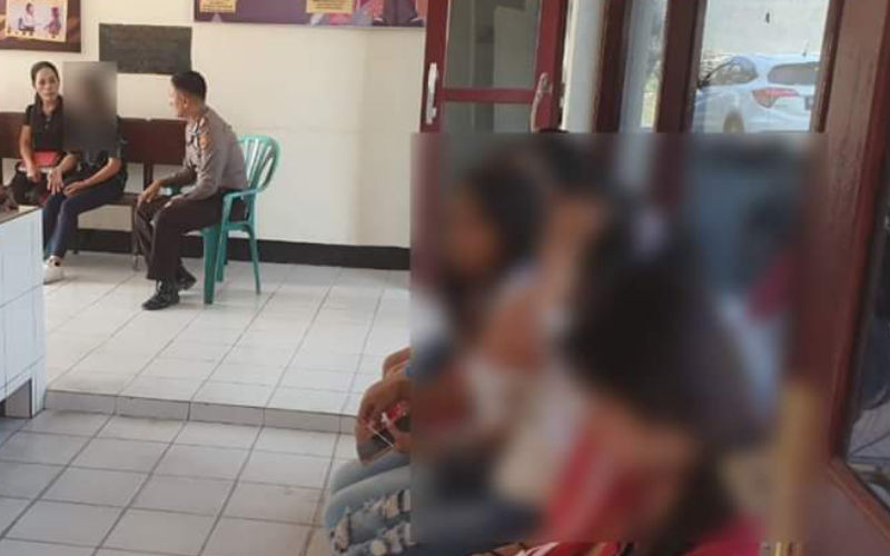 Polsek Amurang Interogasi Pelaku Perkelahian Siswi SMA