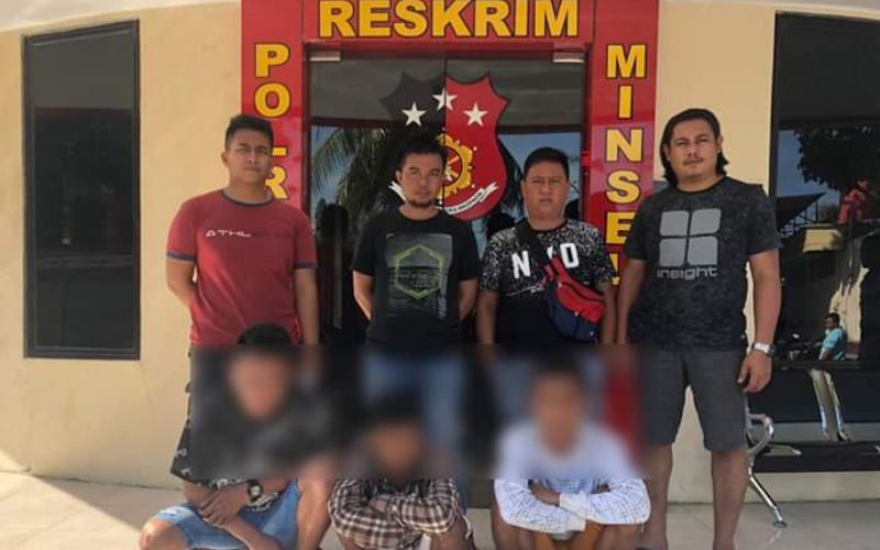 Rusak Mobil LPG, 3 Pemuda Amurang Diamankan Polisi