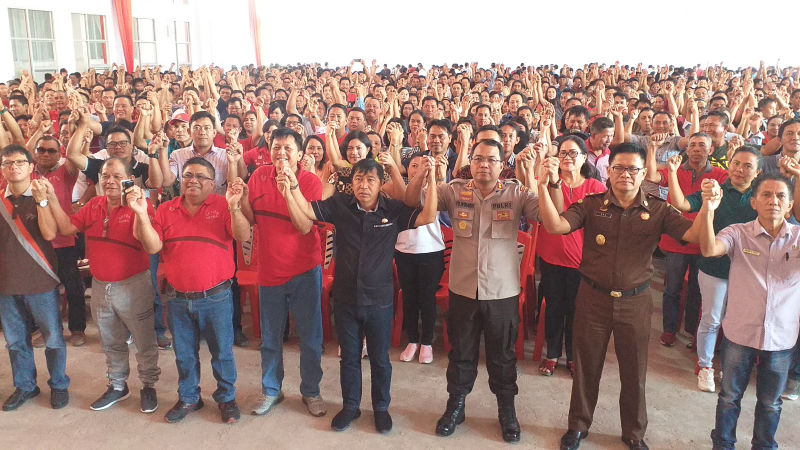 275 Calon Hukum Tua Deklarasi Damai Ciptakan Pilhut Berintegritas