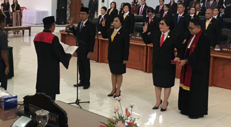 Pimpinan DPRD Minahasa Resmi Dilantik