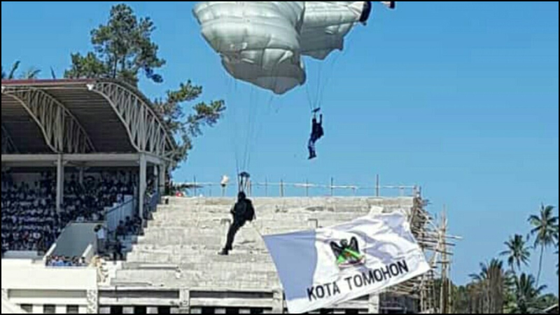 Pelangi Nusantara, Paskas TNI AU Mendarat di Tomohon