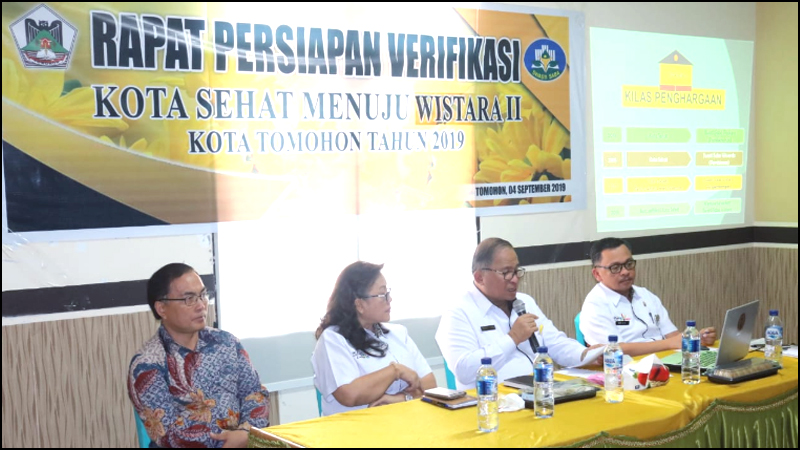 Pemkot Gelar Rapat Persiapan Verifikasi Kota Sehat Menuju Wistara II Kota Tomohon
