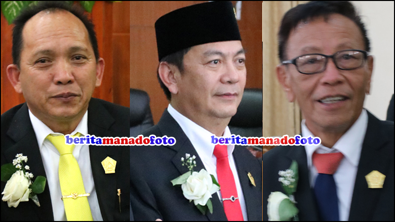 Tunggu Pelantikan, Ini Tiga Pimpinan DPRD Kota Tomohon Yang Baru