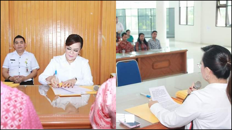 Syerly Jadi Pencatat Perkawinan Enam Pasang Pengantin