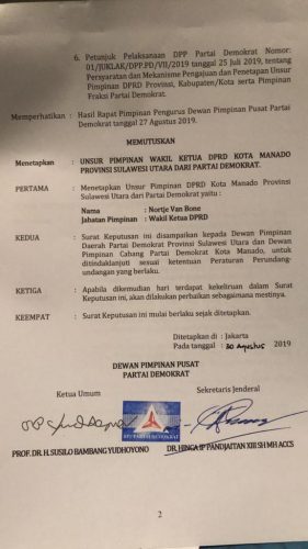 Nortje Van Bone atau Royke Anter? DPP Partai Demokrat Putuskan Nama Ini 9 Nortje Van Bone atau Royke Anter? DPP Partai Demokrat Putuskan Nama Ini