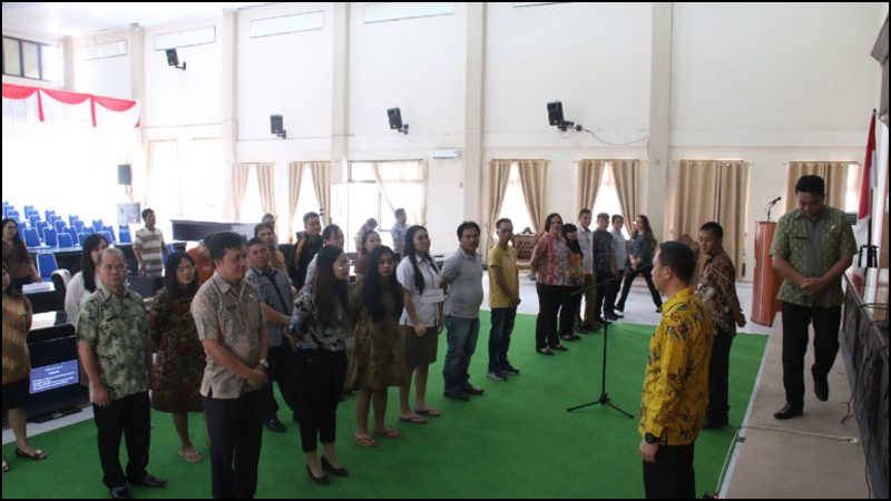 Sekretariat Gelar Simulasi Pelantikan Anggota DPRD Tomohon Periode 2019-2024