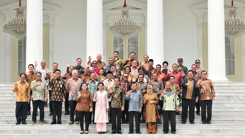 Akhiri Masa Kerja Periode 2014-2019, Presiden Jokowi Silaturahmi dengan Wapres dan Para Menteri Kabinet Kerja