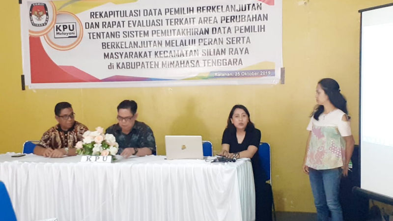 Tim Pelaksana Mudapil Berkelanjutan Silian Raya Evaluasi Bersama Tim Kerja