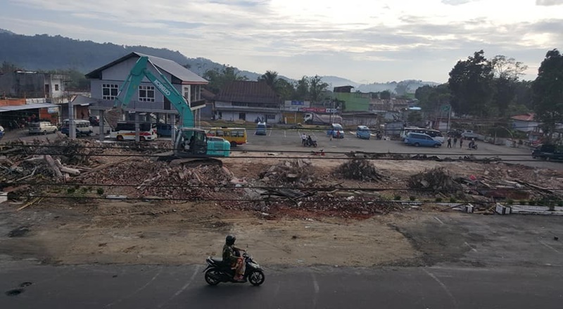 Wajah Baru Pusat Kota Kawangkoan Mulai Nampak