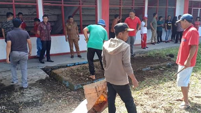 Jelang Pameran HUT Minahasa, Kecamatan Tompaso Benahi Lokasi Stand