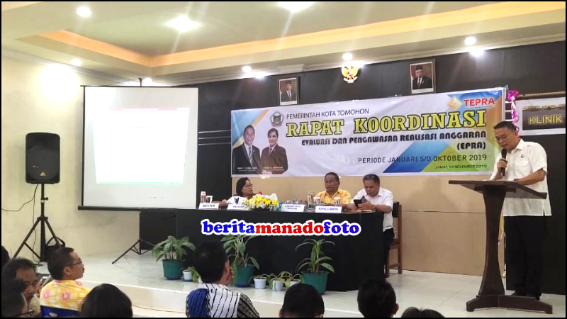 Wali Kota Tomohon Pimpin Rakor EPRA Januari-Oktober