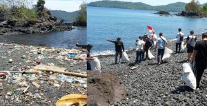 Pantai Batu Angus Dipenuhi Sampah, ASN Bikers Bitung Gelar Aksi Ini