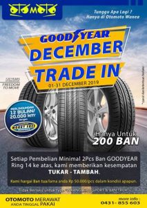 Goodyear Desember Trade In di Otomoto Autocare Wanea, Ban Bekas Kondisi Apapun Dihargai Rp50 ribu