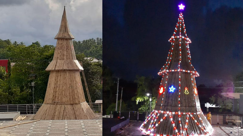 Pohon Natal DPRD Sulut Jadi Objek Foto Warga