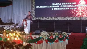 Mensos Juliari Batubara Hadiri Ibadah Perayaan Natal Majelis GPDI Sulut