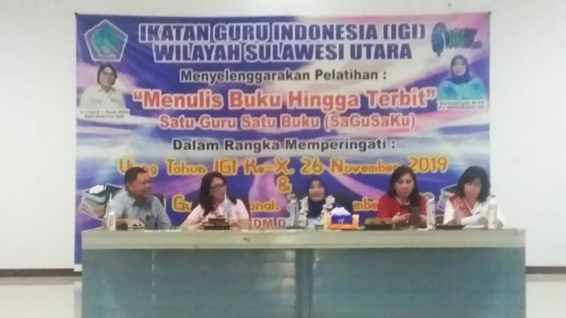 IGI Sulut Gelar Pelatihan Menulis Buku Peringati HUT X Dan Hari Guru