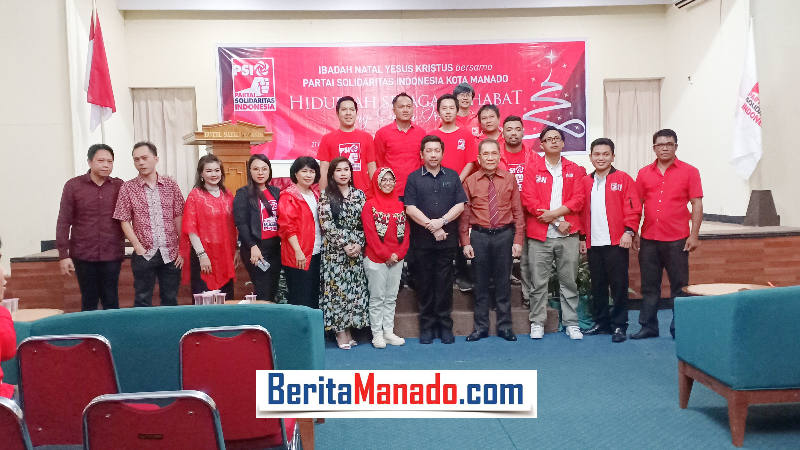 Hadiri Natal PSI Manado, Mor Bastiaan Ajak untuk Saling Berbagi