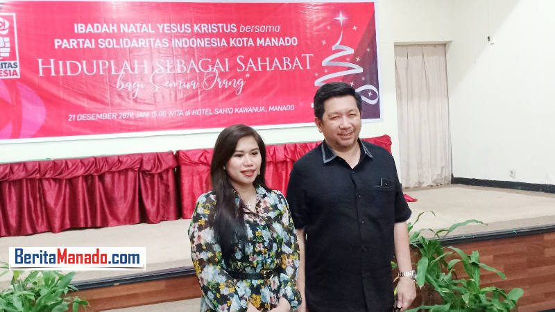 Hadiri Natal PSI Manado, Mor Bastiaan Ajak untuk Saling Berbagi