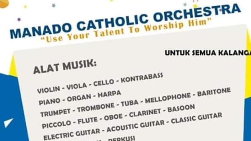 Vikep Tondano-Mitra Ajak Umat Kembangkan Potensi Musik Anak