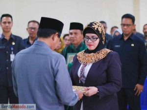 Sehan Landjar Lantik dr. Bahagia Mokoagow Penjabat Sekda Boltim