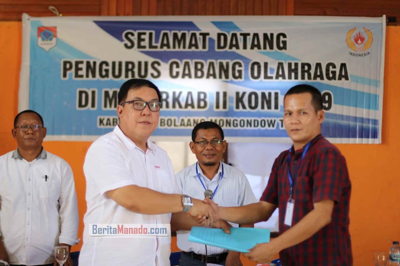 Reevy Lengkong Terpilih Ketua KONI Boltim Periode 2019-2023