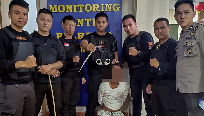 Bawa Sajam, Tim Rayon Polresta Ringkus Tukang Parkir