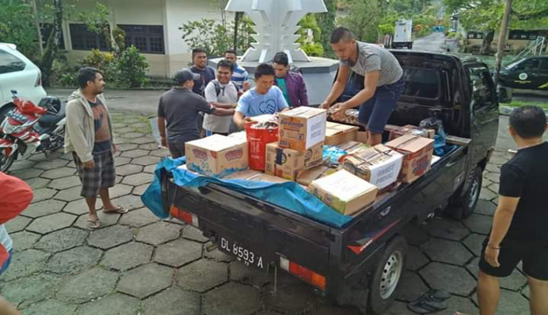 Peduli Bencana, Pelka Pemuda GMIST Salurkan Bantuan Bagi Korban Banjir di Lebo