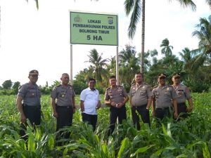 Bupati Boltim Dampingi Polda Sulut Tinjau Lokasi Pembangunan Polres Boltim
