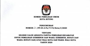 Pengumuman Seleksi Calon PPK Bitung