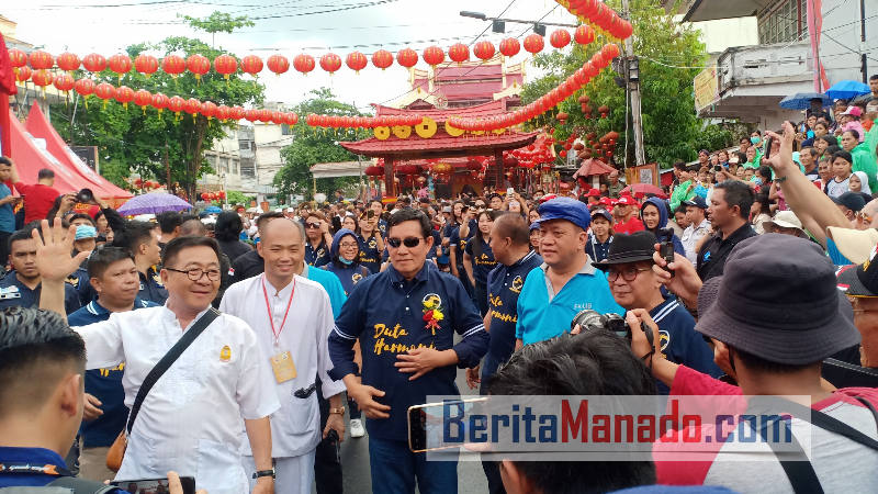 Cap Go Meh 2020, Wali Kota Vicky Lumentut Ikut Parade Duta Harmoni