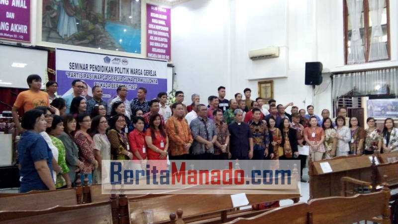 Herwyn Malonda Dampingi Fritz Siregar dalam Seminar Pendidikan Politik Warga Gereja