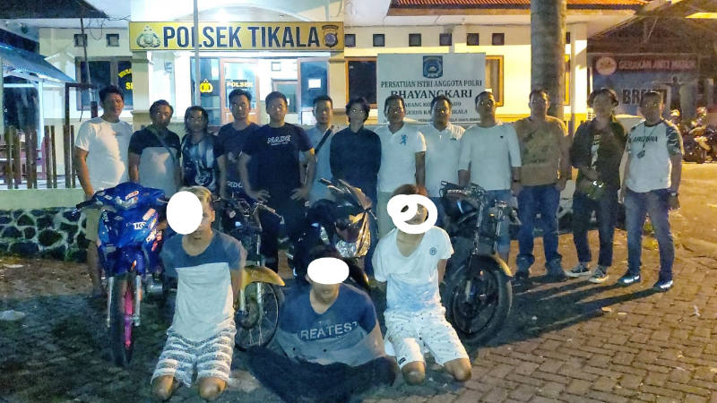 Polresta Manado Bersama Polsek Tikala Ringkus 3 Pelaku Curanmor