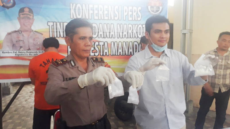 Tim Sat Narkoba Polresta Manado Berhasil Ungkap 2 Kasus Narkotika Jenis Sabu