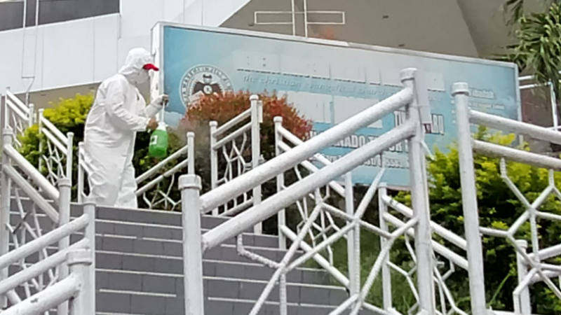 Putuskan Mata Rantai Covid-19, Rapi Sulut Lakukan Penyemprotan Disinfektan